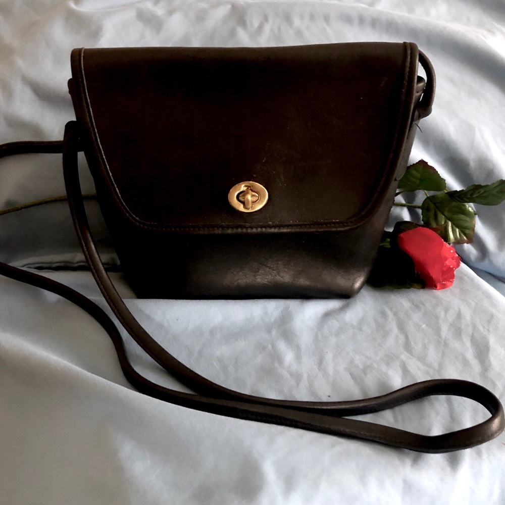 VINTAGE COACH - QUINCY CROSSBODY PURSE - Black - Picture 2 of 5